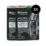 Garnier AHA + BHA Charcoal Mattifying Mask - 2 x 28 gr