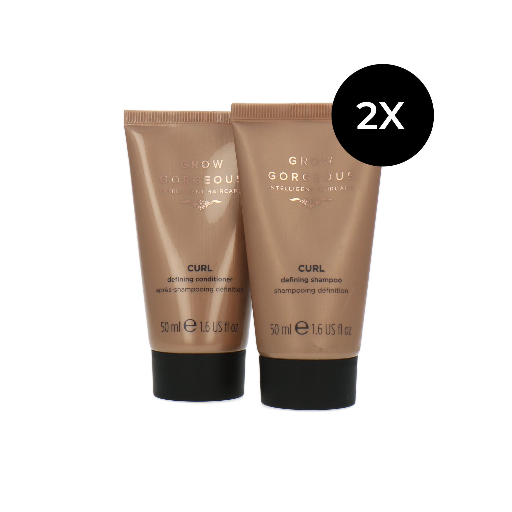 Grow Gorgeous Curl Defining Shampoo + Conditioner - 2 x 50 ml
