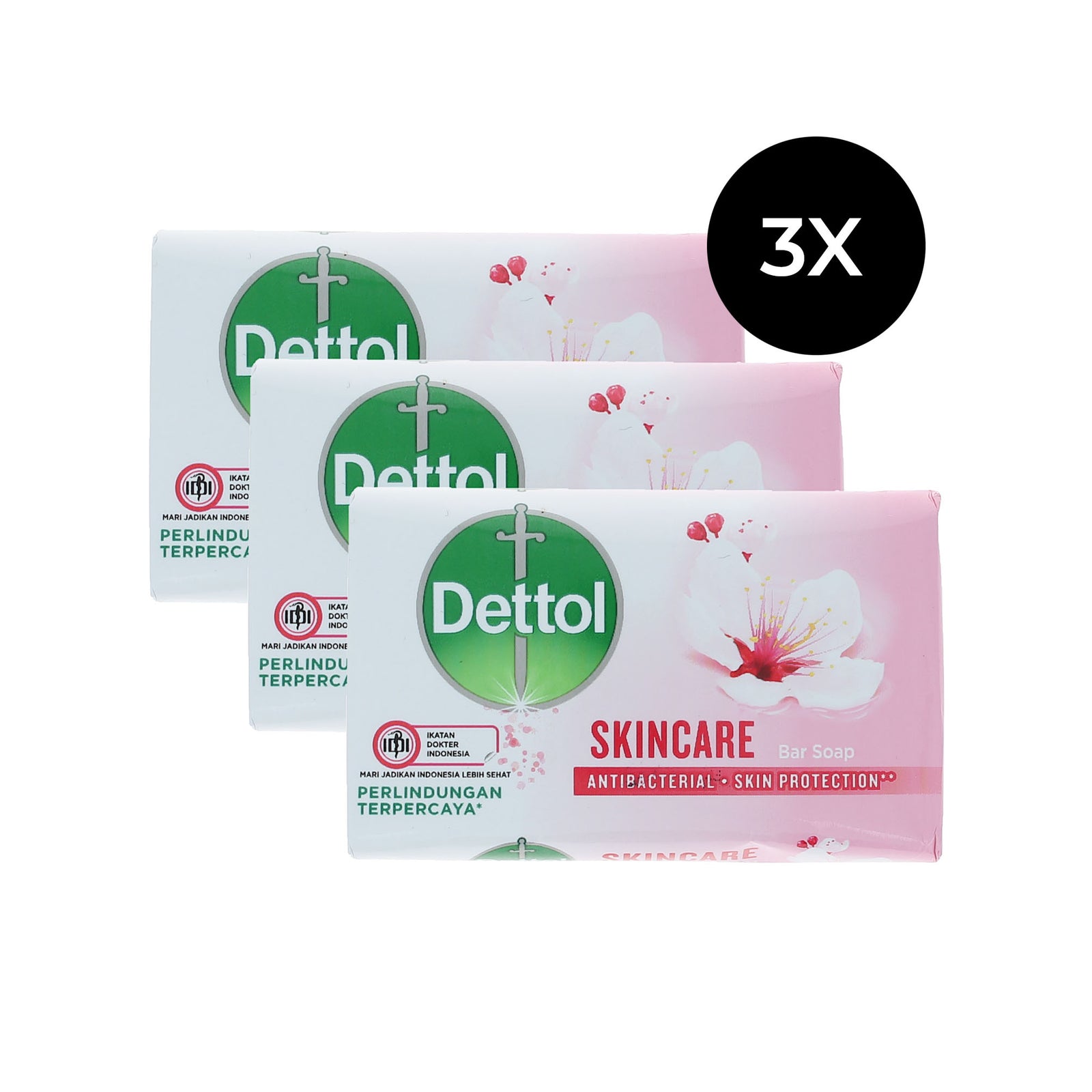 Dettol Soap Bar Skincare - 3 x 60 gr