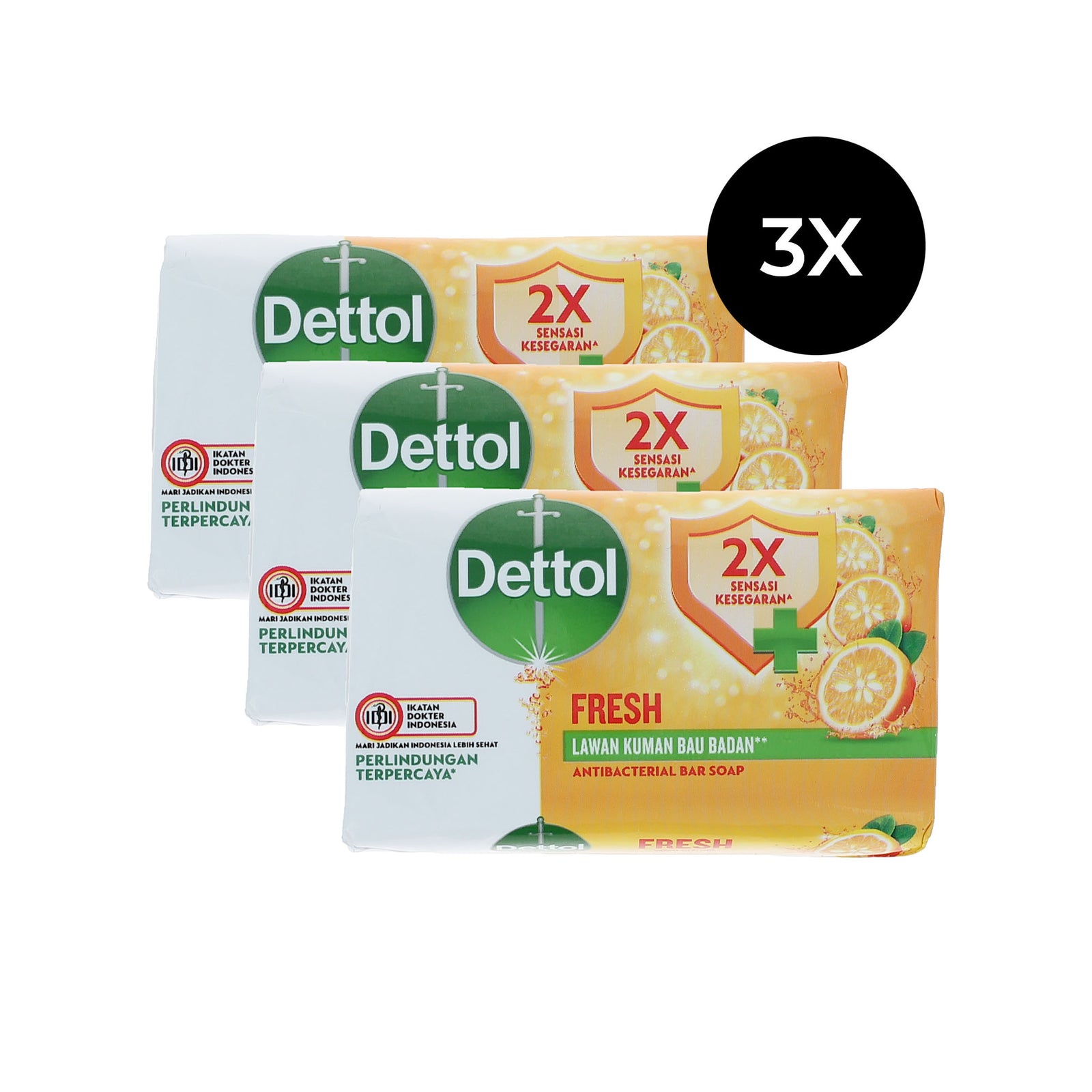 Dettol Soap Bar Fresh - 3 x 60 gr