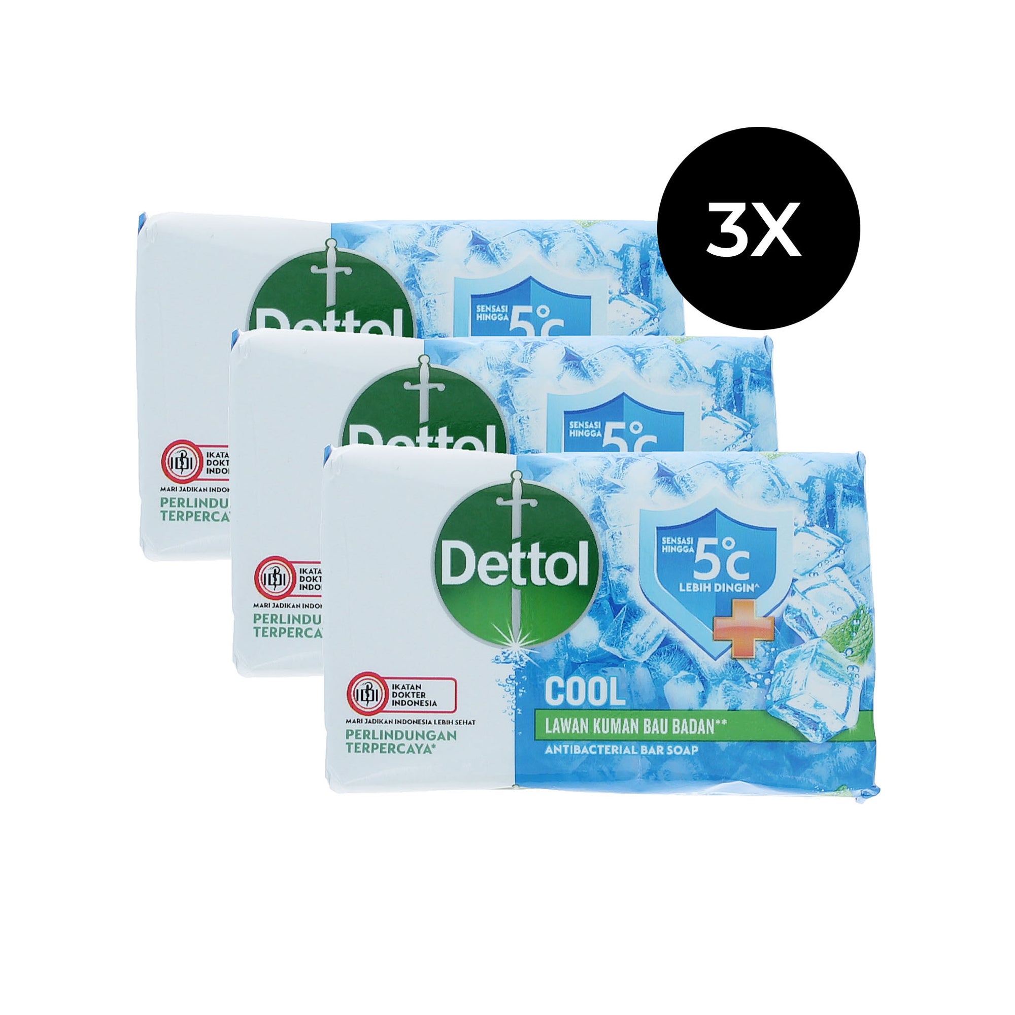 Dettol Soap Bar Cool - 3 x 60 gr