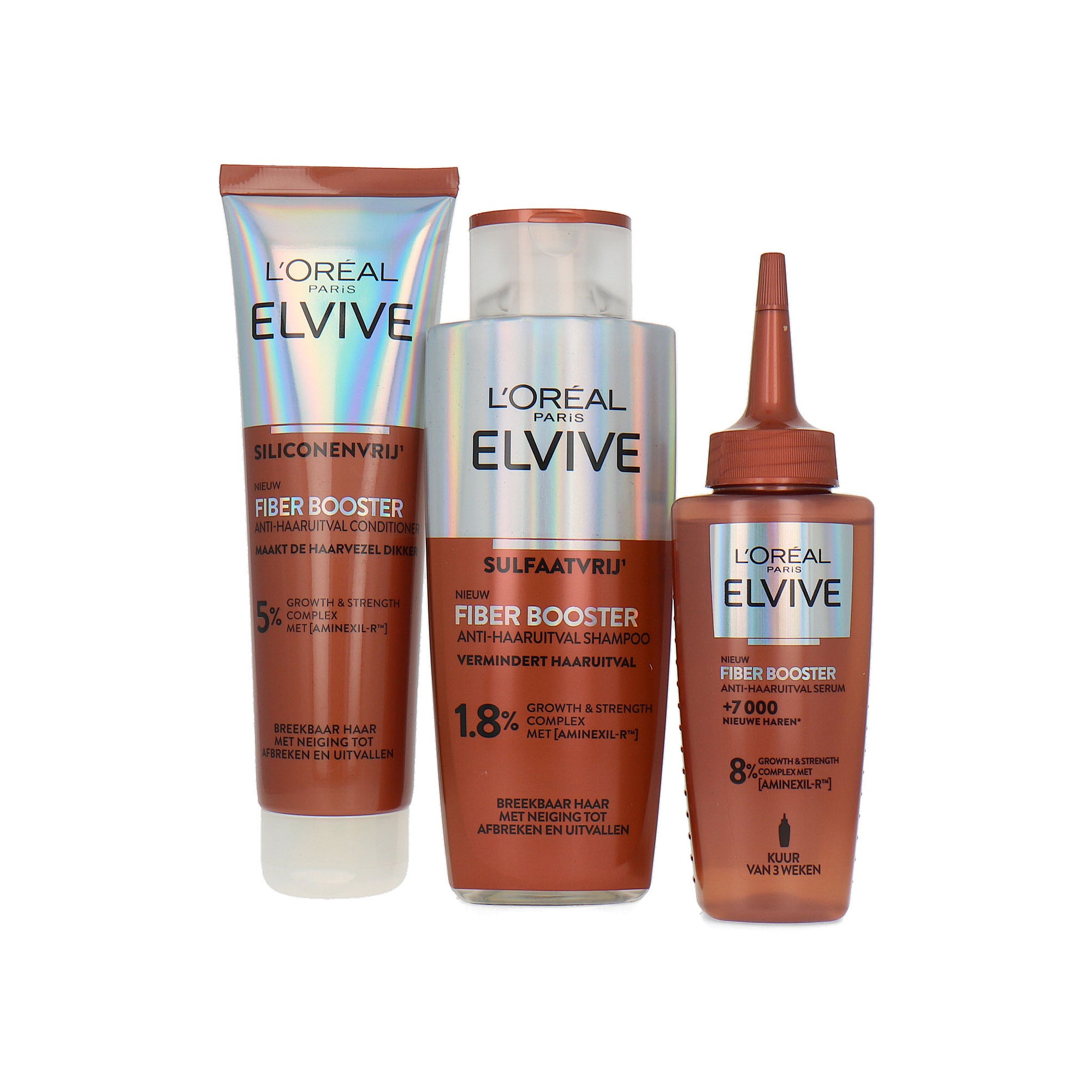 L'Oréal Elvive Fiber Booster Shampoo + Conditioner + Serum - 452 ml
