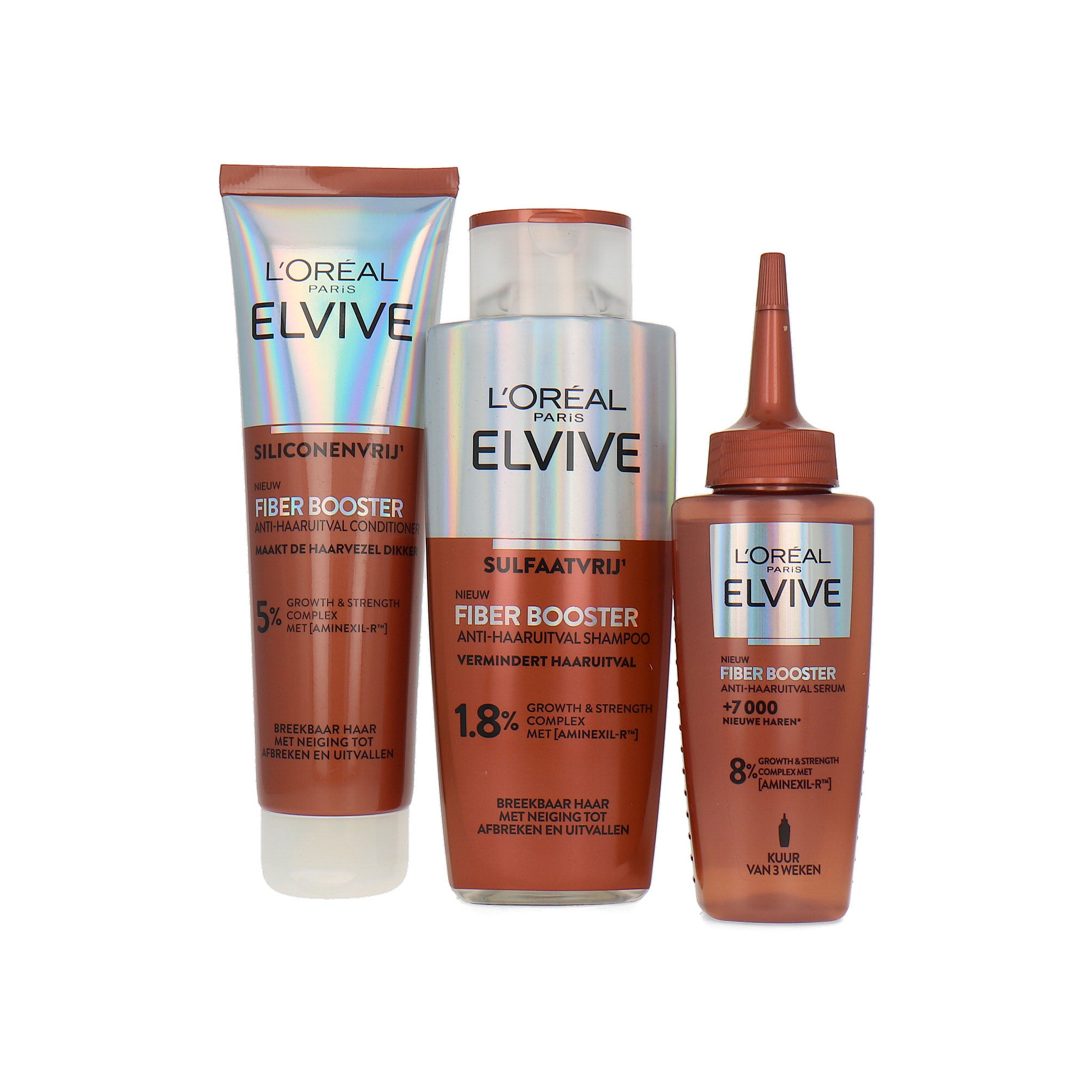 L'Oréal Elvive Fiber Booster Shampoo + Conditioner + Serum - 452 ml