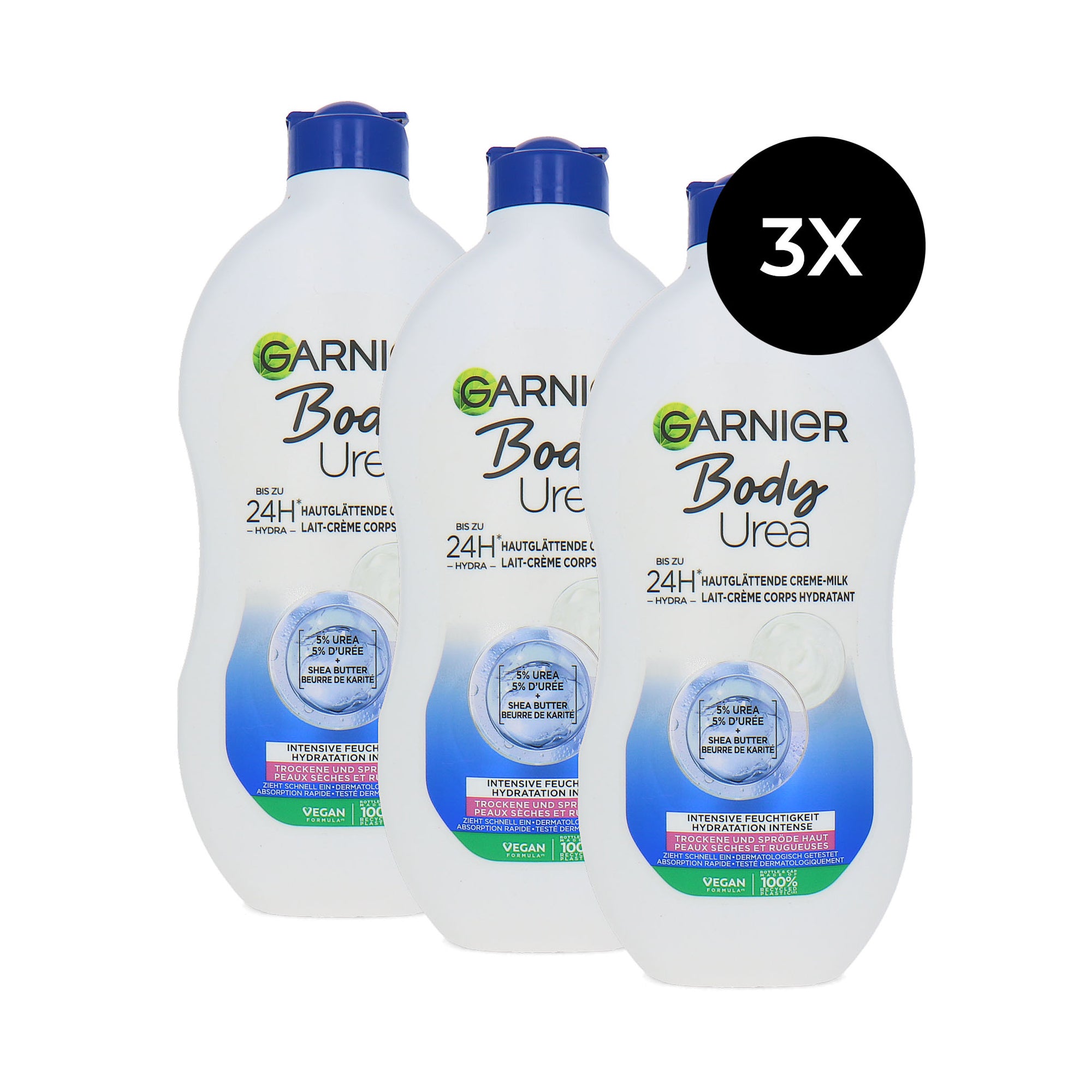Garnier Body Urea Shea Butter Body Lotion - 3 x 400 ml