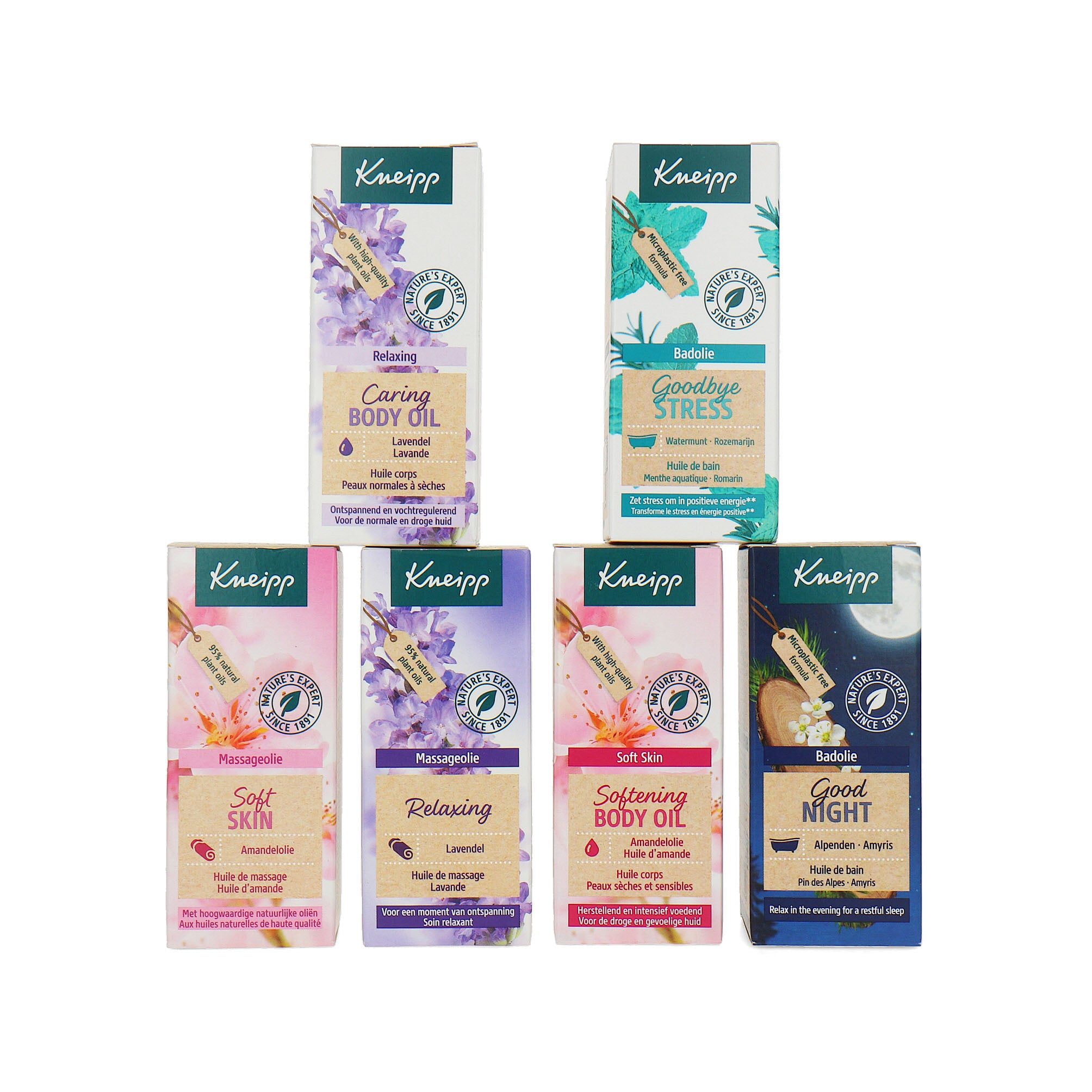 Kneipp Body Oil - Bath Oil - Masage Oil - 6 x 20 ml