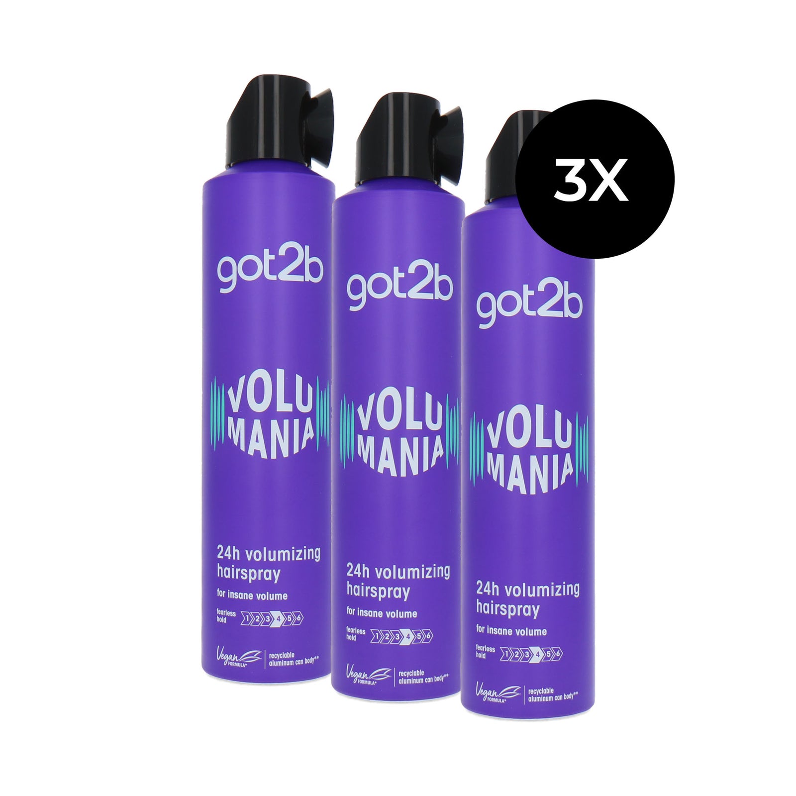 Schwarzkopf Got2b Volumania Hairspray - 3 x 300 ml