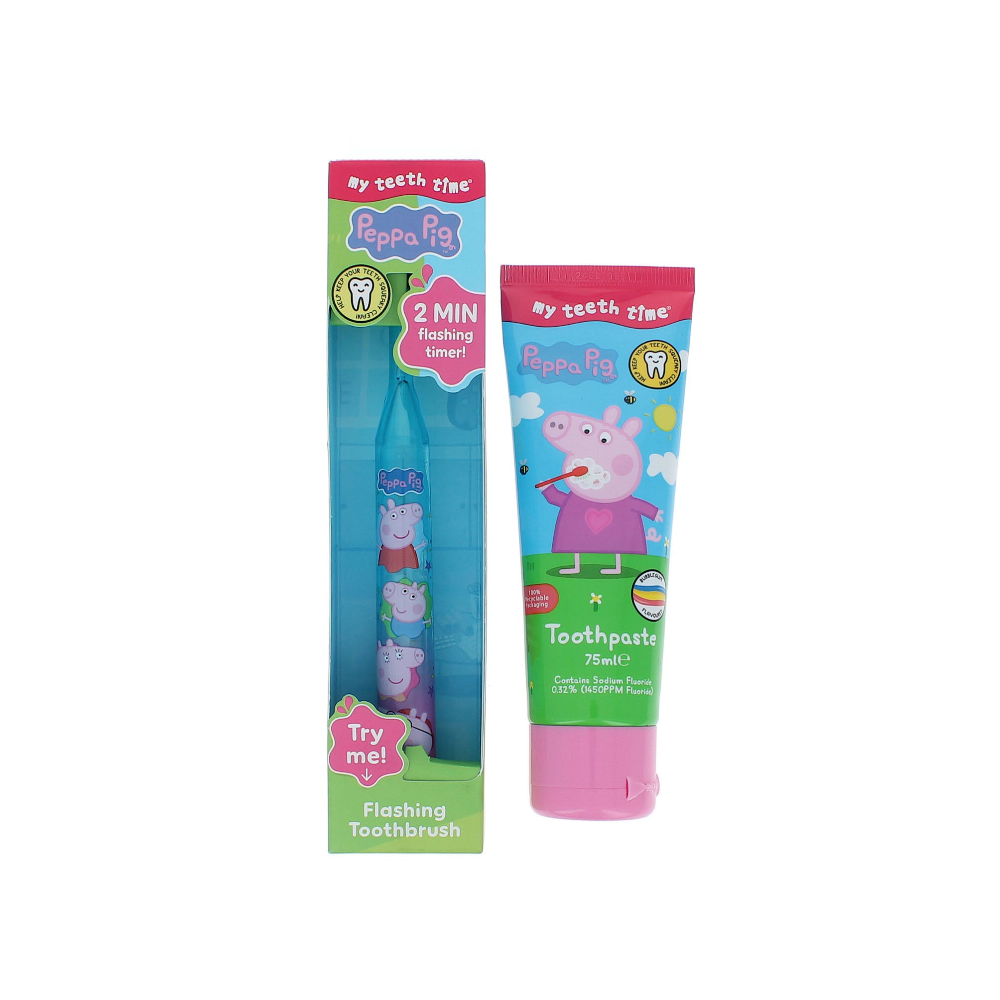 Firefly Peppa Big Flashing Toothbrush + Toothpaste