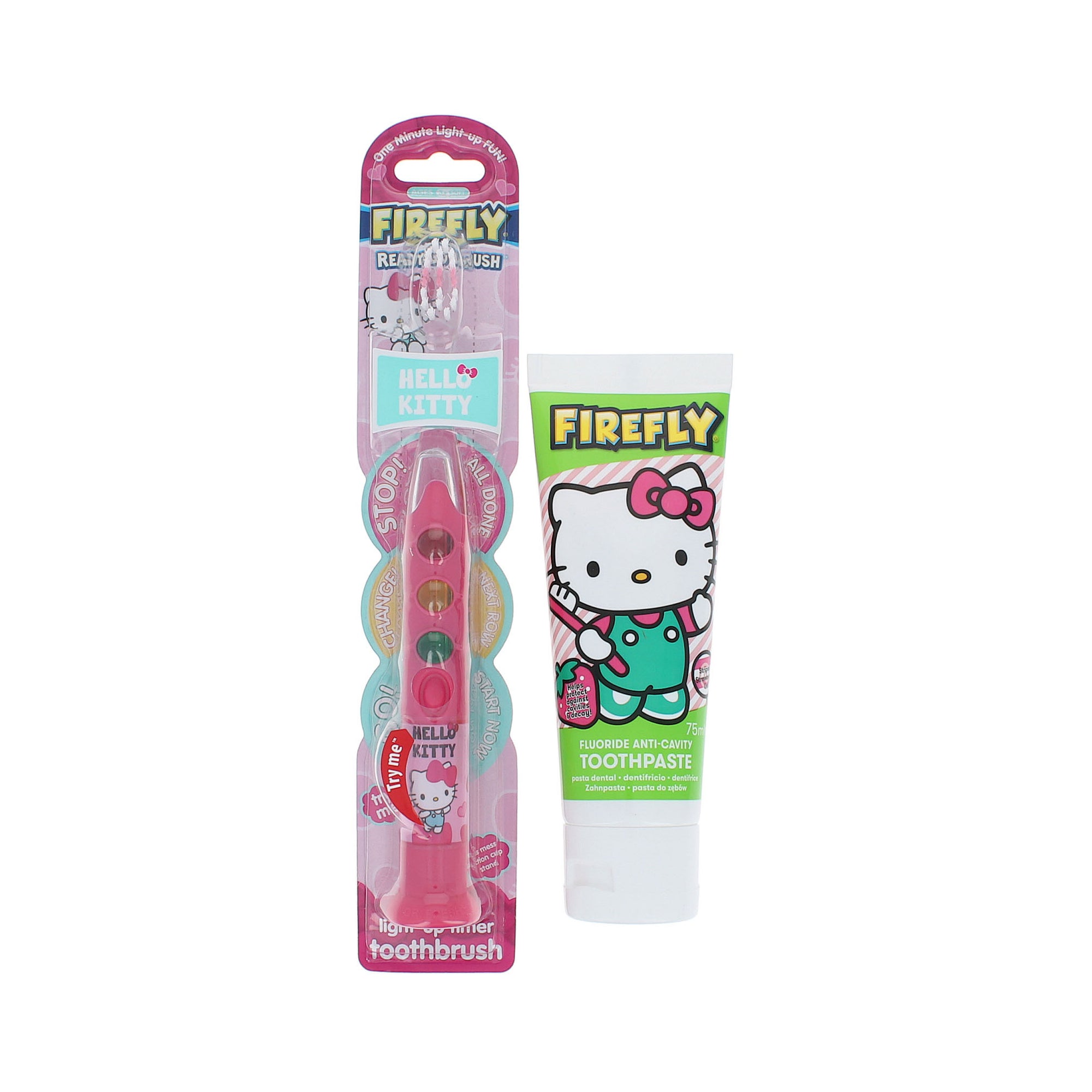 Firefly Hello Kitty Flashing Toothbrush + Toothpaste