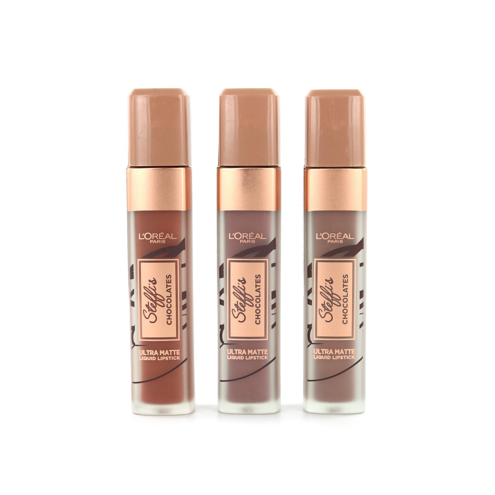 L'Oréal Steffi's Chocolates Ultra Matte Liquid Lipstick - 852-854-862 (3 kleuren)
