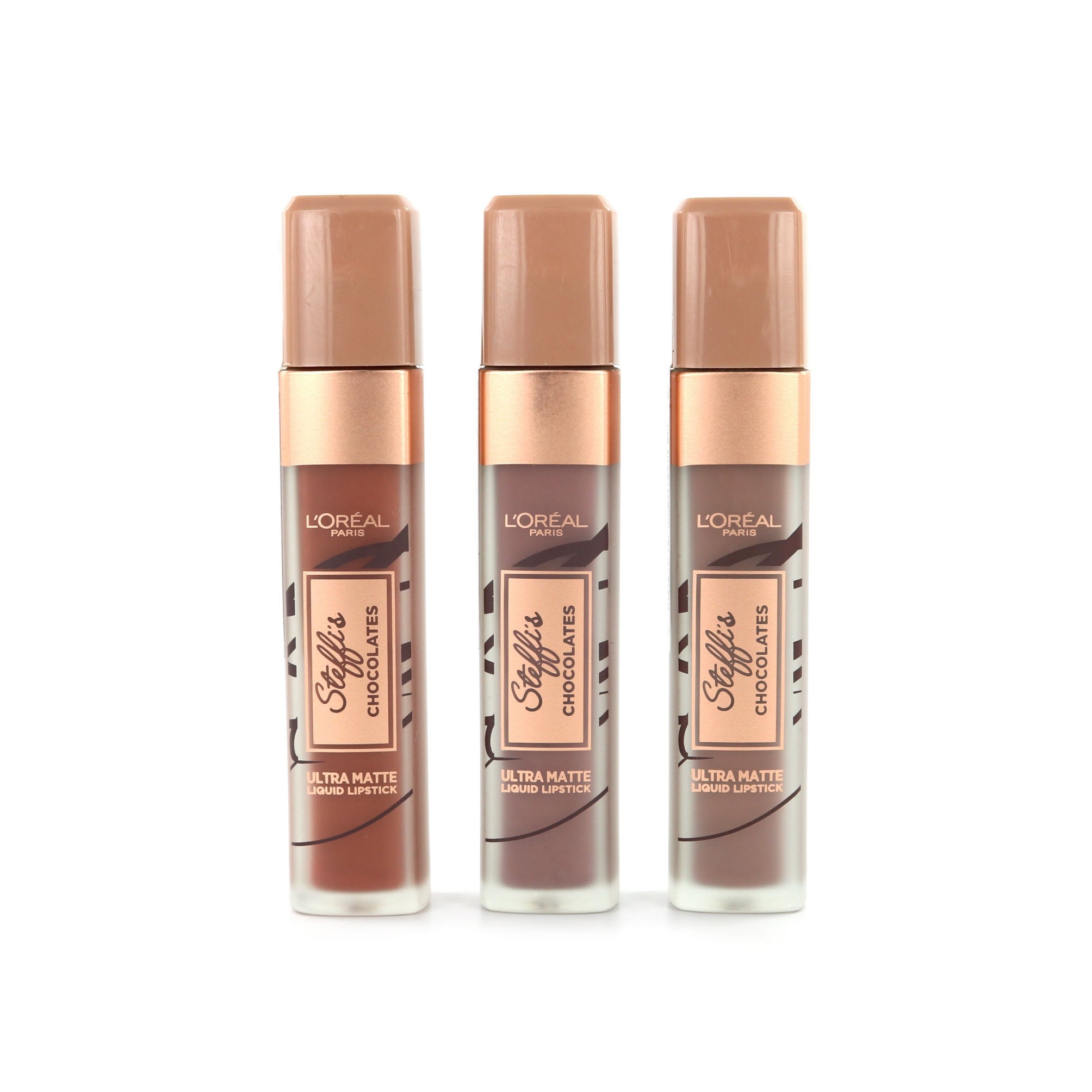 L'Oréal Steffi's Chocolates Ultra Matte Liquid Lipstick - 852-854-862 (3 kleuren)