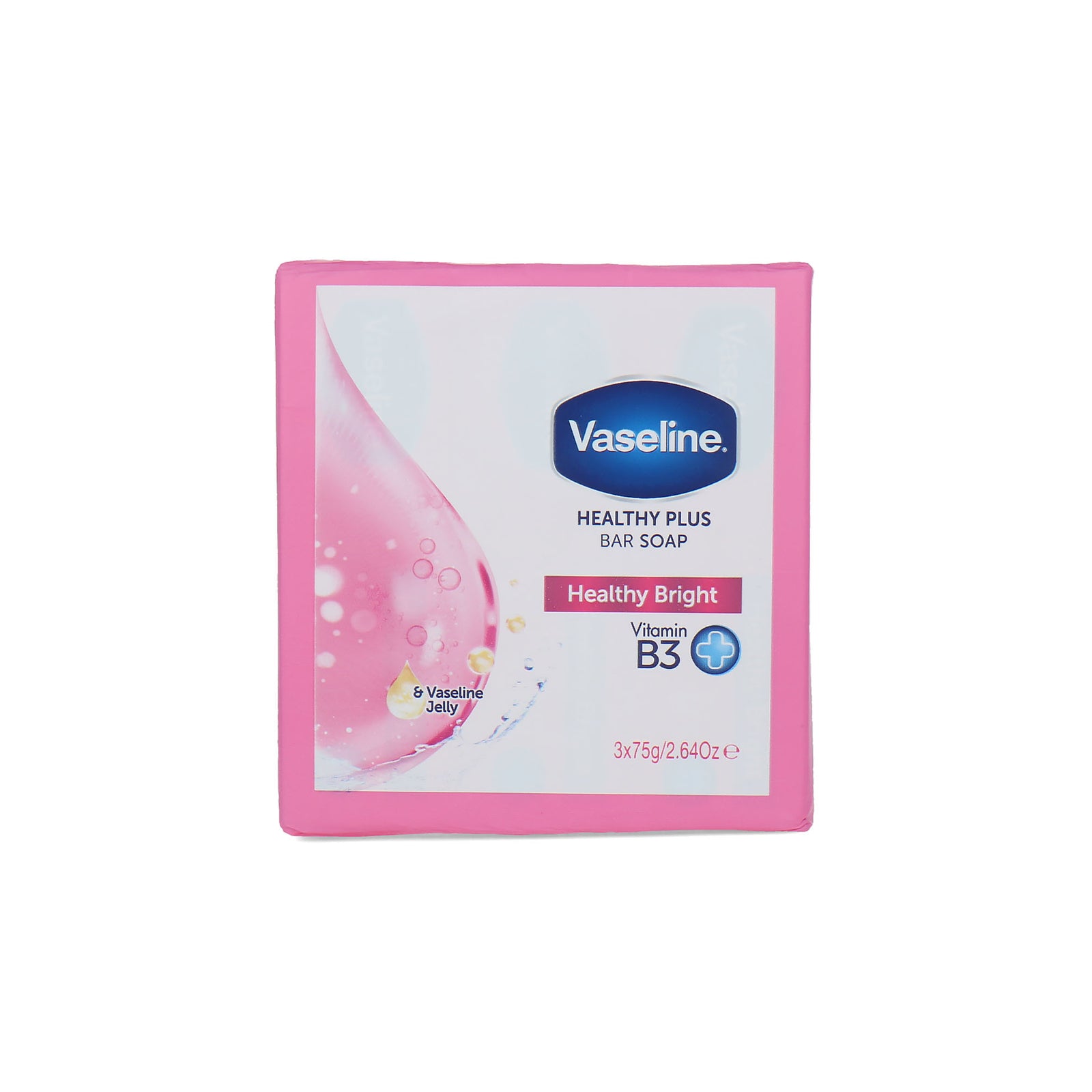 Vaseline Healthy Plus Bar Soap Healty Bright - 3 x 75 gram