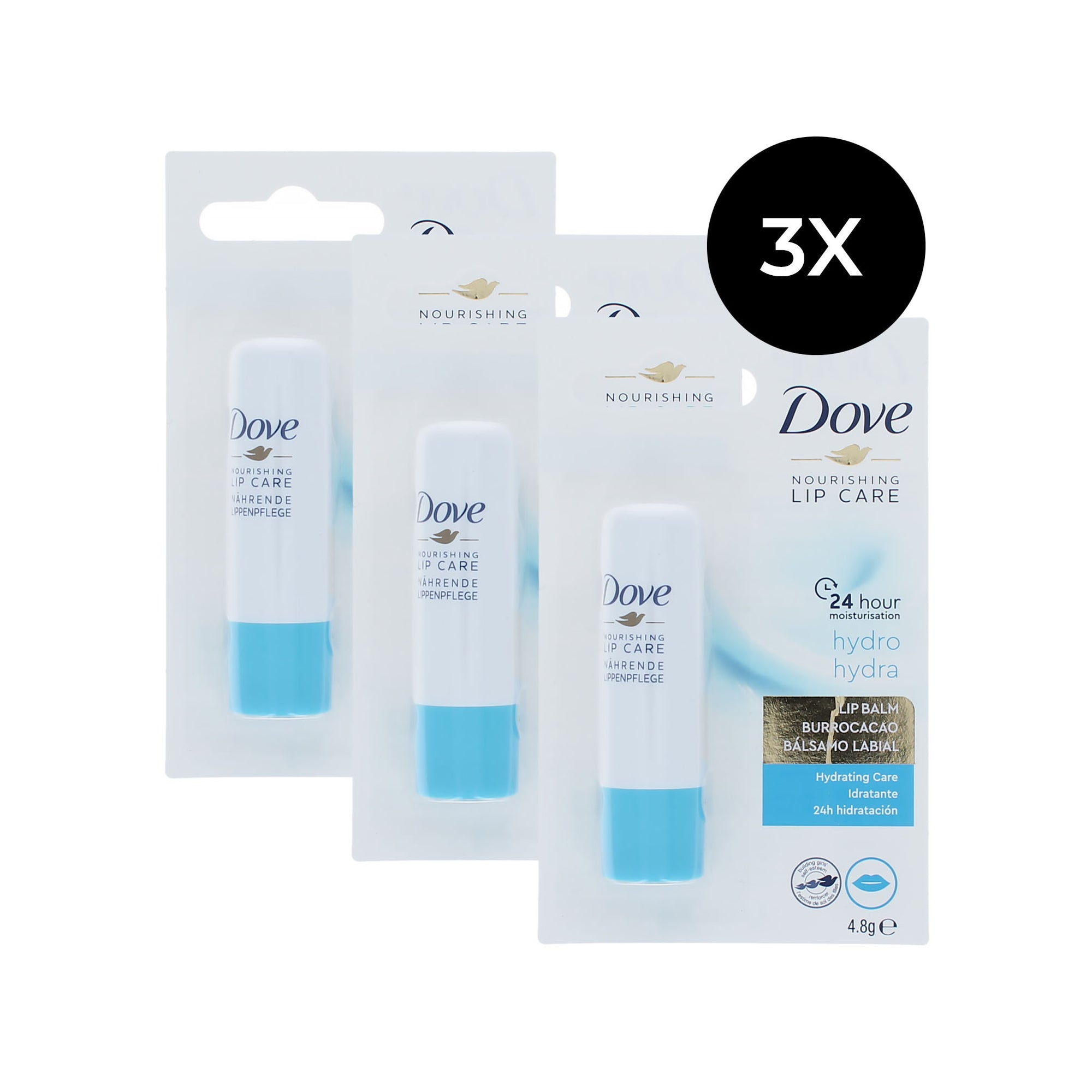 Dove Nourishing Lip Care Lippenbalsem - Hydrating Care (set van 3)