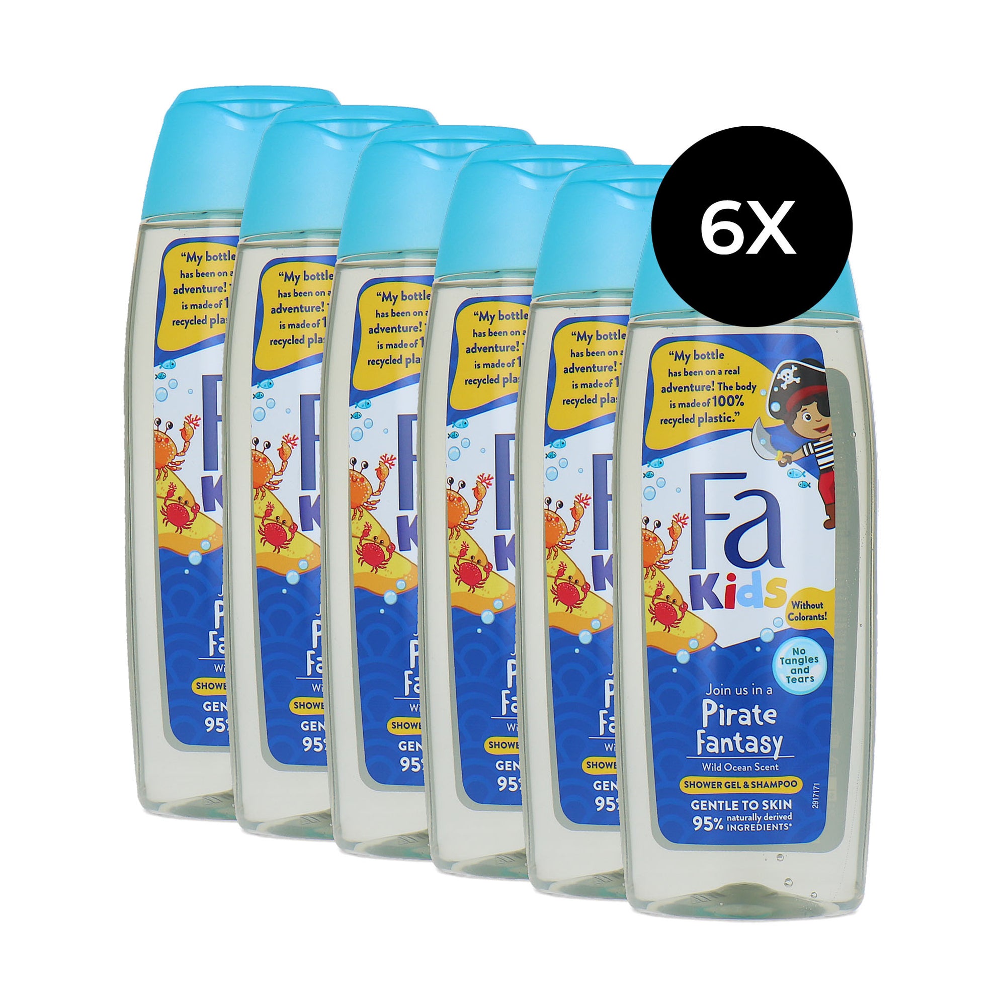 Fa Kids Duschgel & Shampoo Wild Ocean – 6 x 250 ml