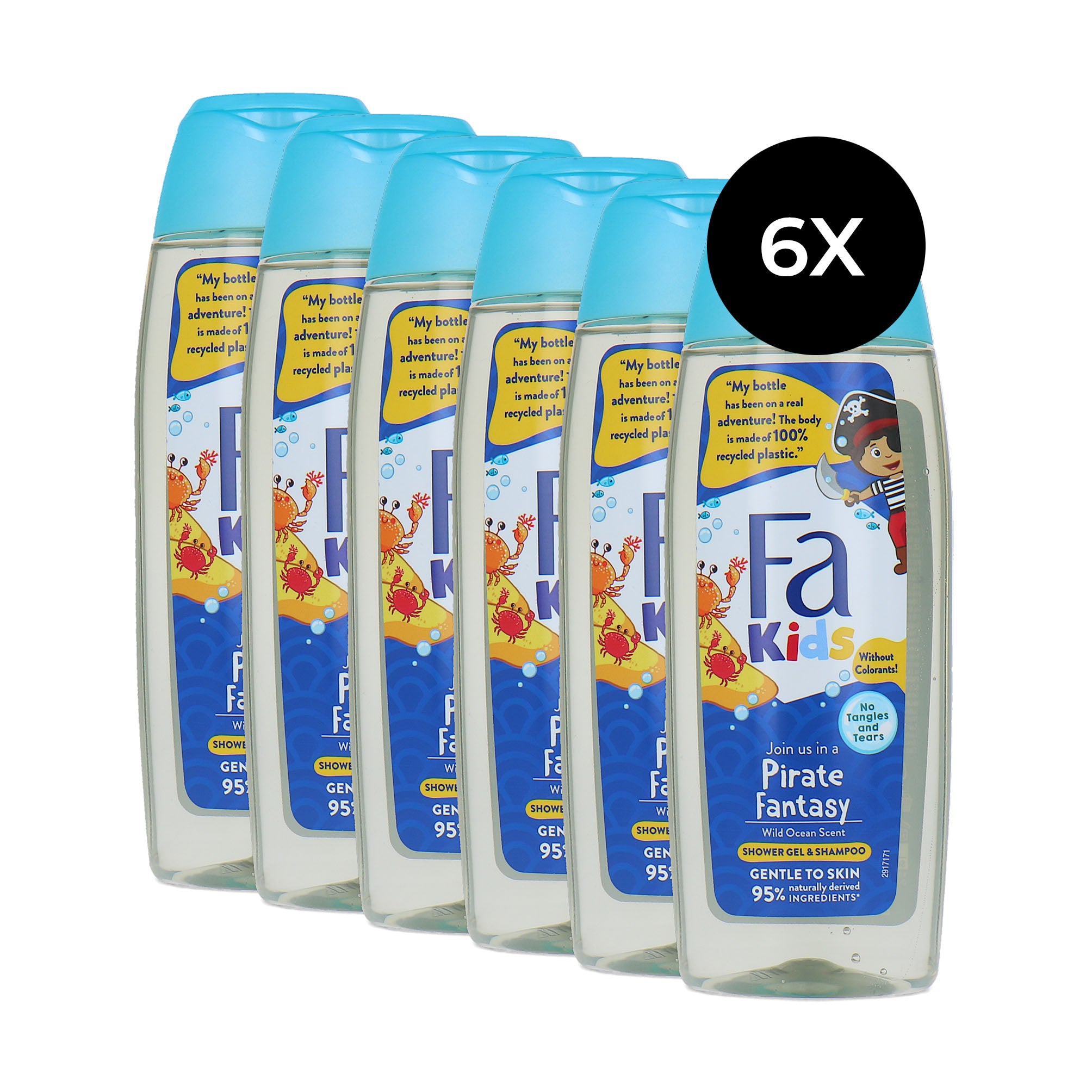Fa Kids Duschgel & Shampoo Wild Ocean – 6 x 250 ml