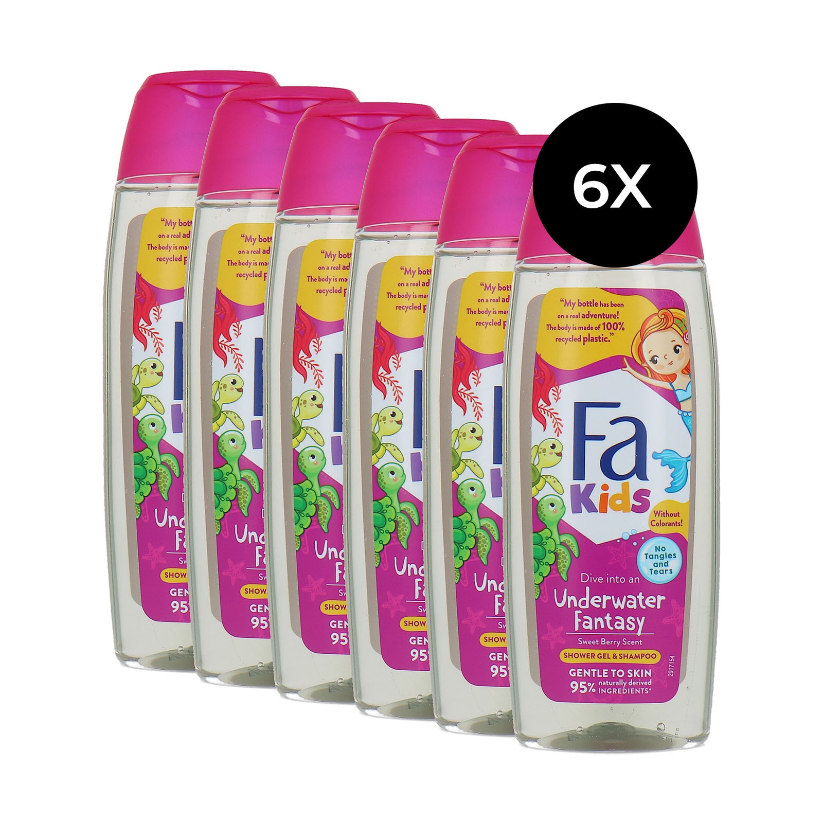 Fa Kids Shower Gel & Shampoo Sweet Berry - 6 x 250 ml