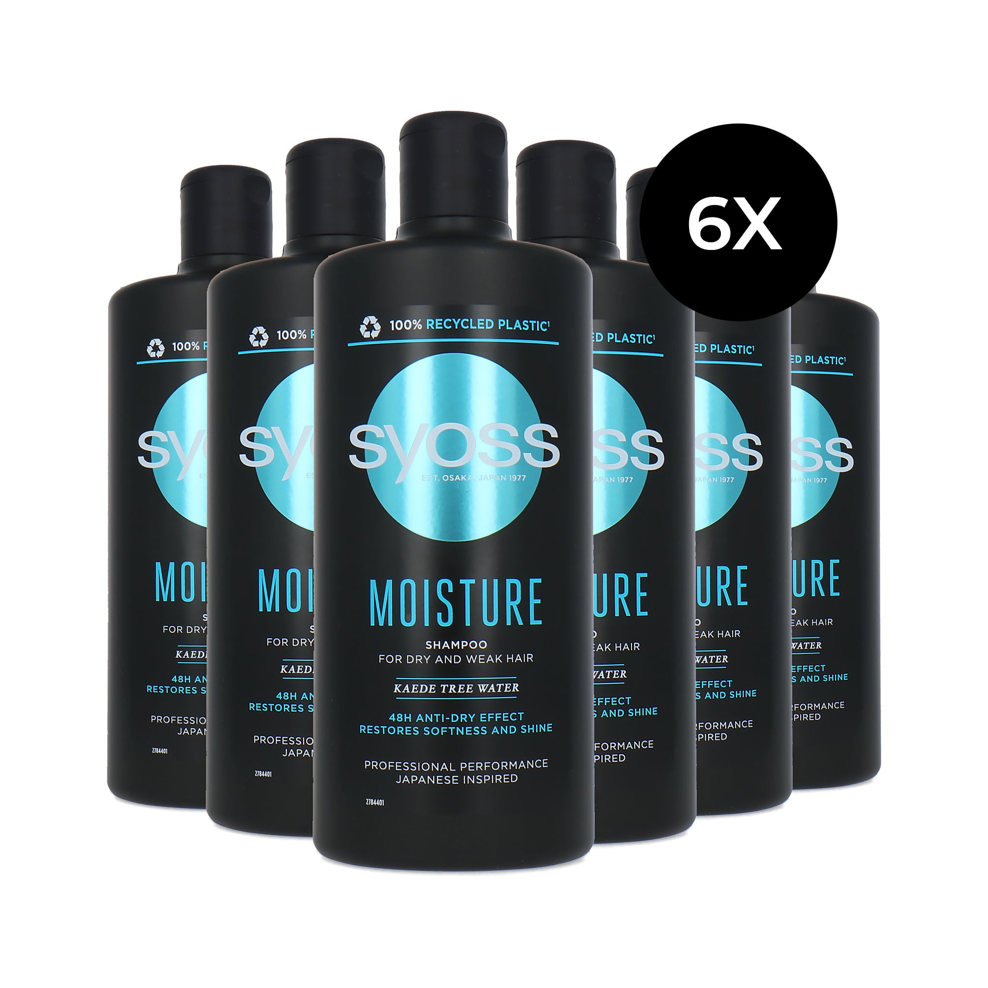 Syoss Moisture Shampoo - 6 x 440 ml