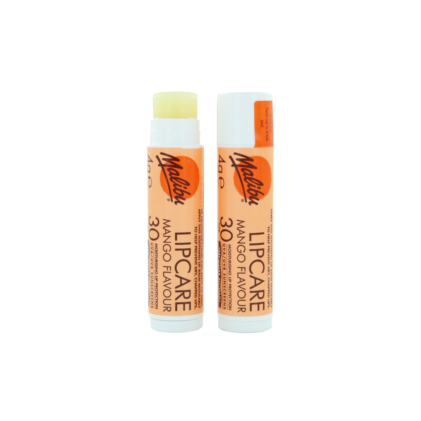 Malibu Lipcare Lipbalm - Mango Flavour (SPF 30 - 2 stuks)