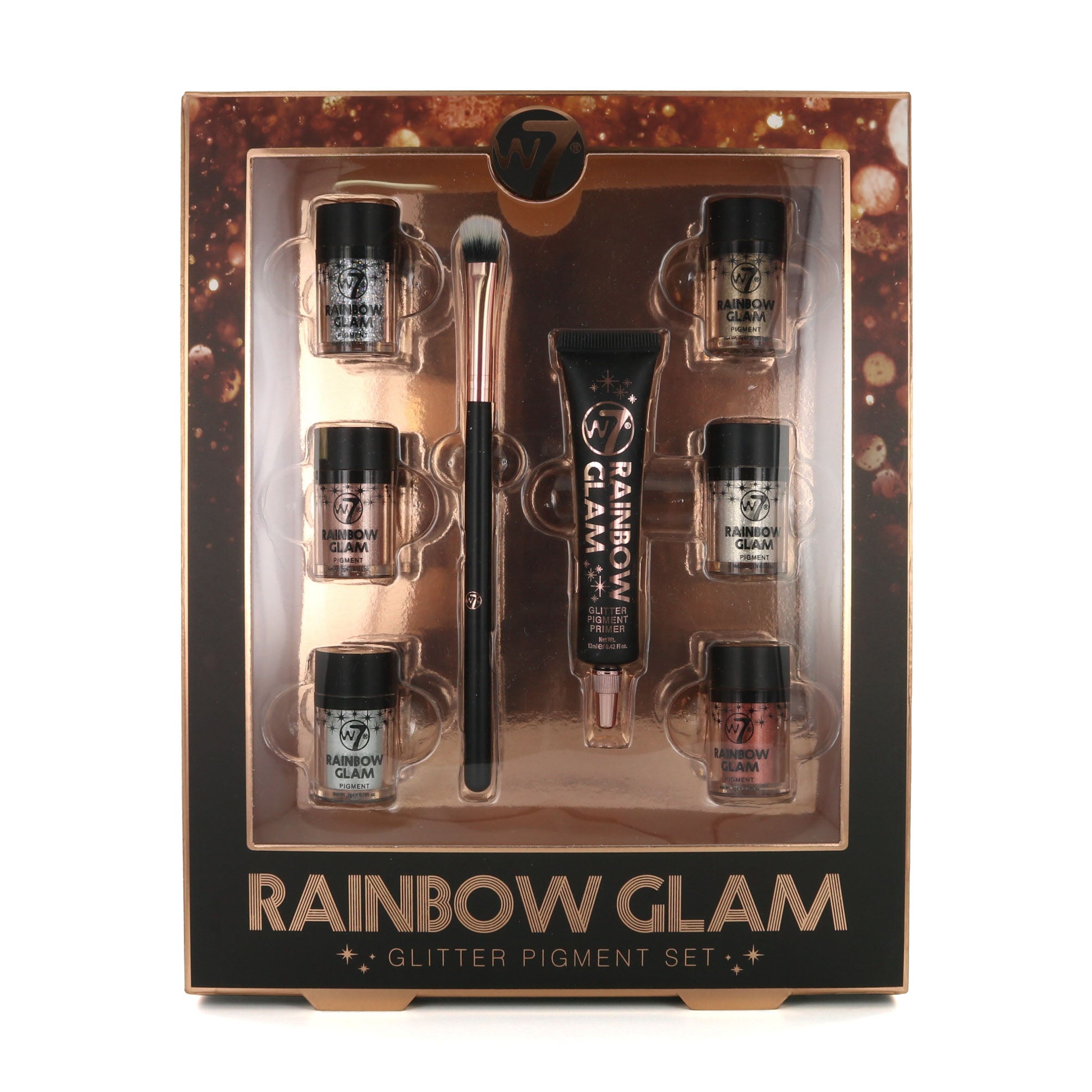 W7 Rainbow Glam Glitter Pigment Cadeauset