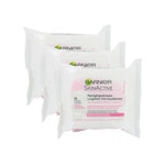 Garnier SkinActive Reinigingsdoekjes (3 Stuks - Voor normale tot droge huid)