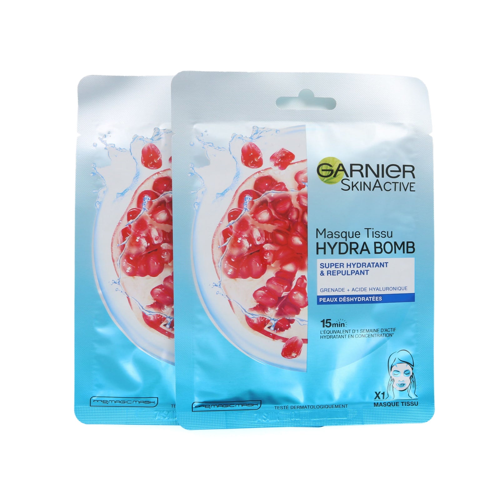 Garnier SkinActive Hydra Bomb Masker (2 Stuks - Voor droge huid)