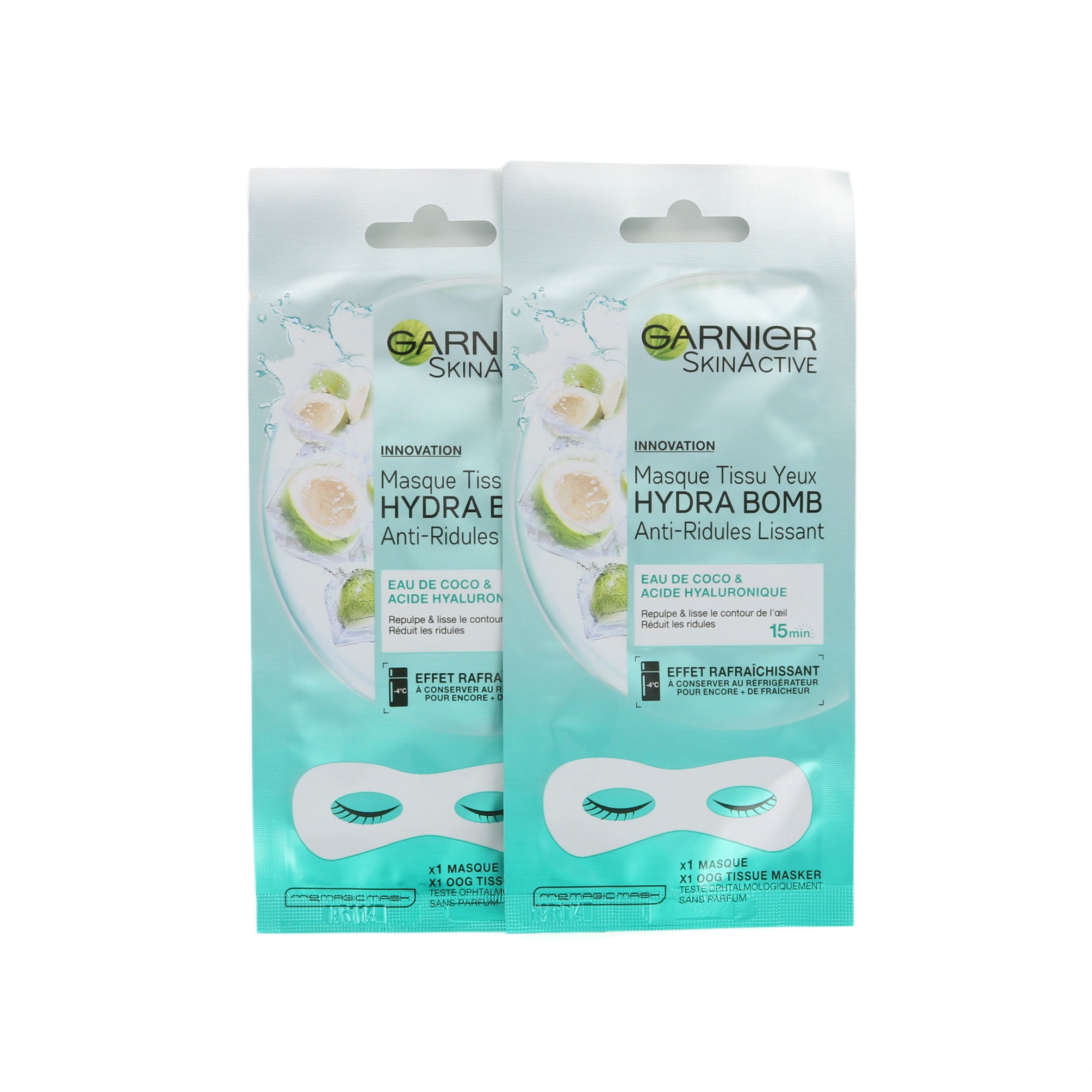 Garnier SkinActive Hydra Bomb Eye Masker (2 Stuks - Gladmakend)