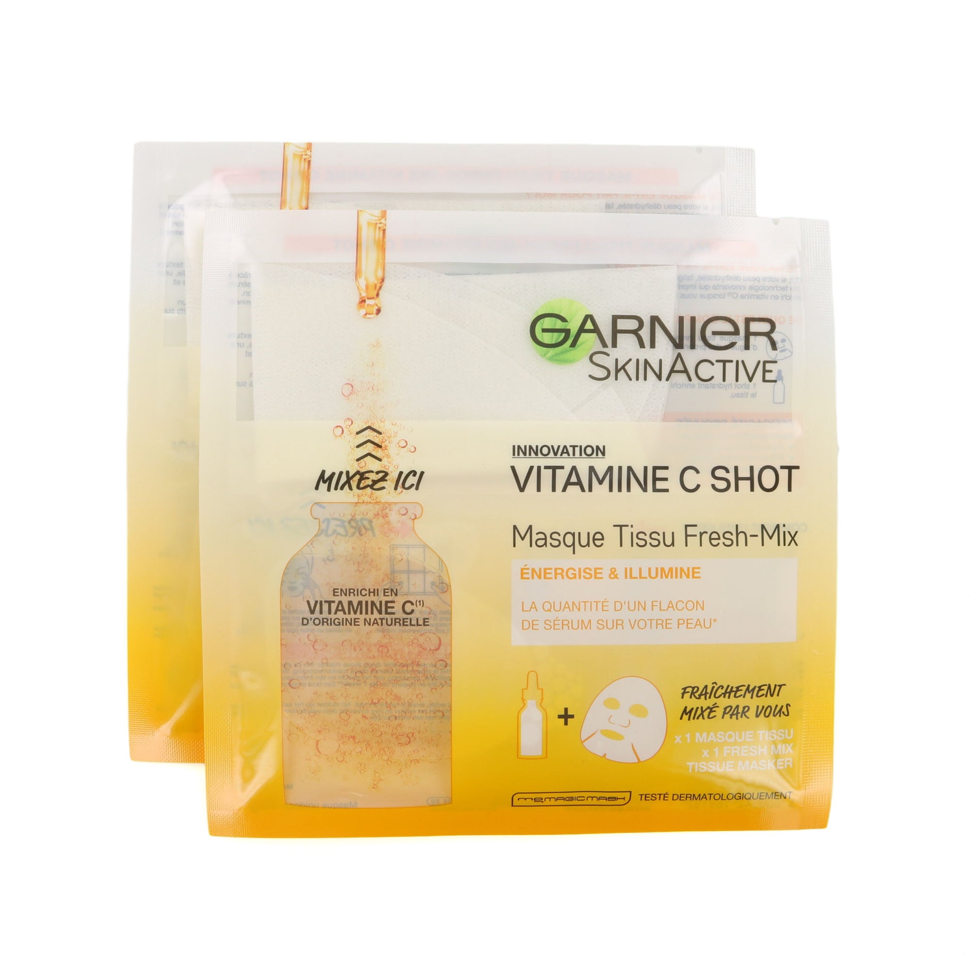 Garnier SkinActive Vitamine C Shot Masker (2 Stuks)