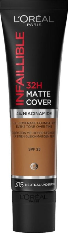 L'Oréal Infaillible 32H Matte Cover Foundation - 315 - 30ml